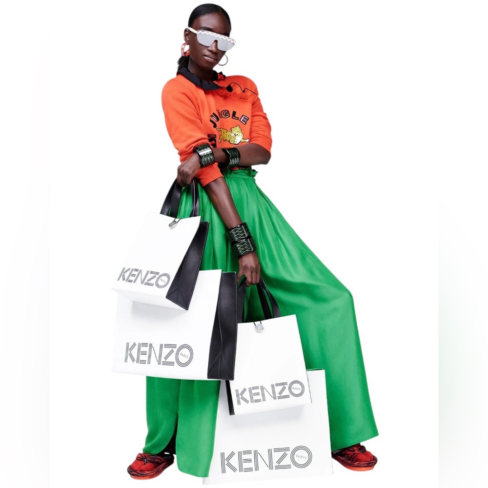 Kenzo x H&M Limited Edition Leather Tote Bag 10” x 12”